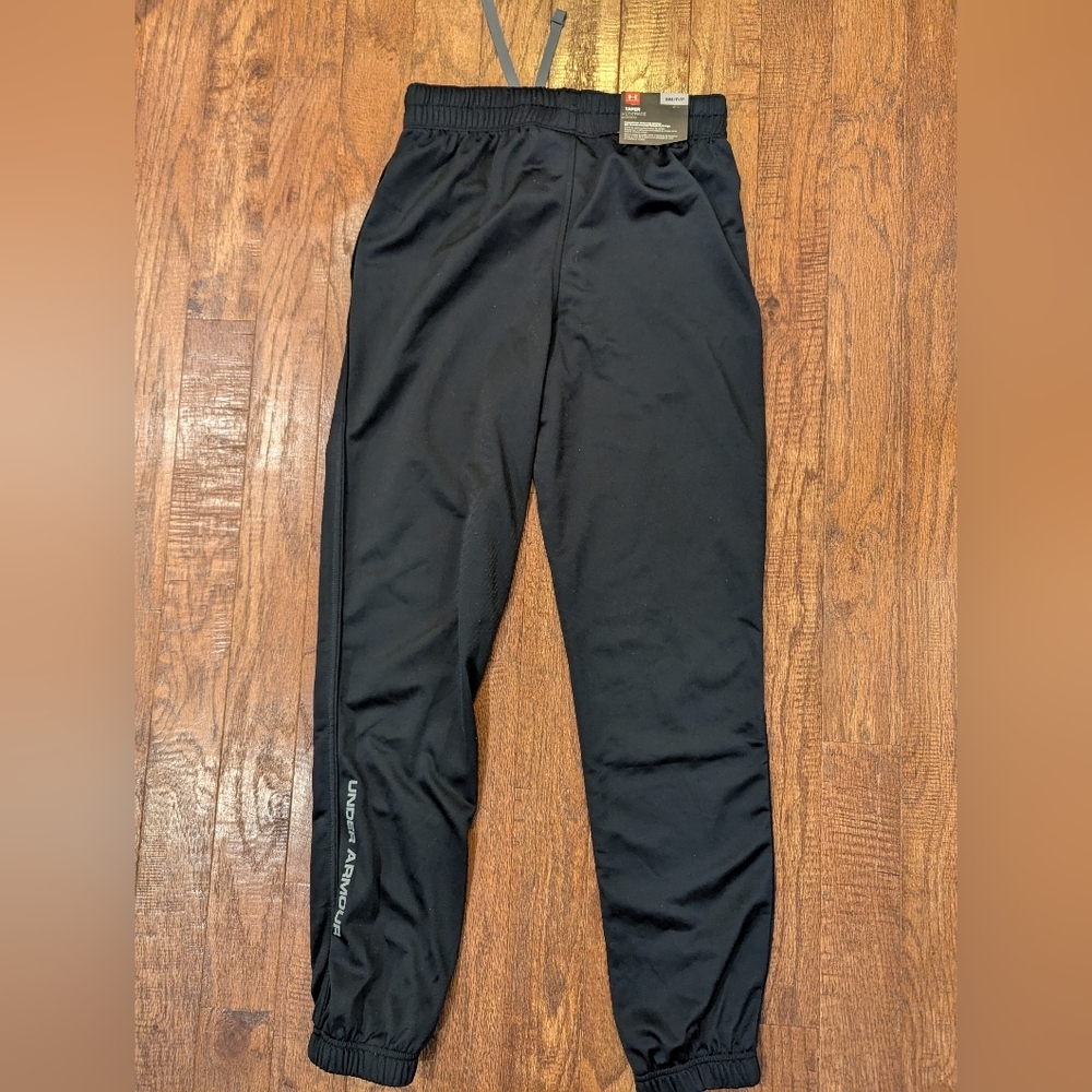 Under Armour ColdGear Tapered Athletic Pants, Black Mens Size Small New!